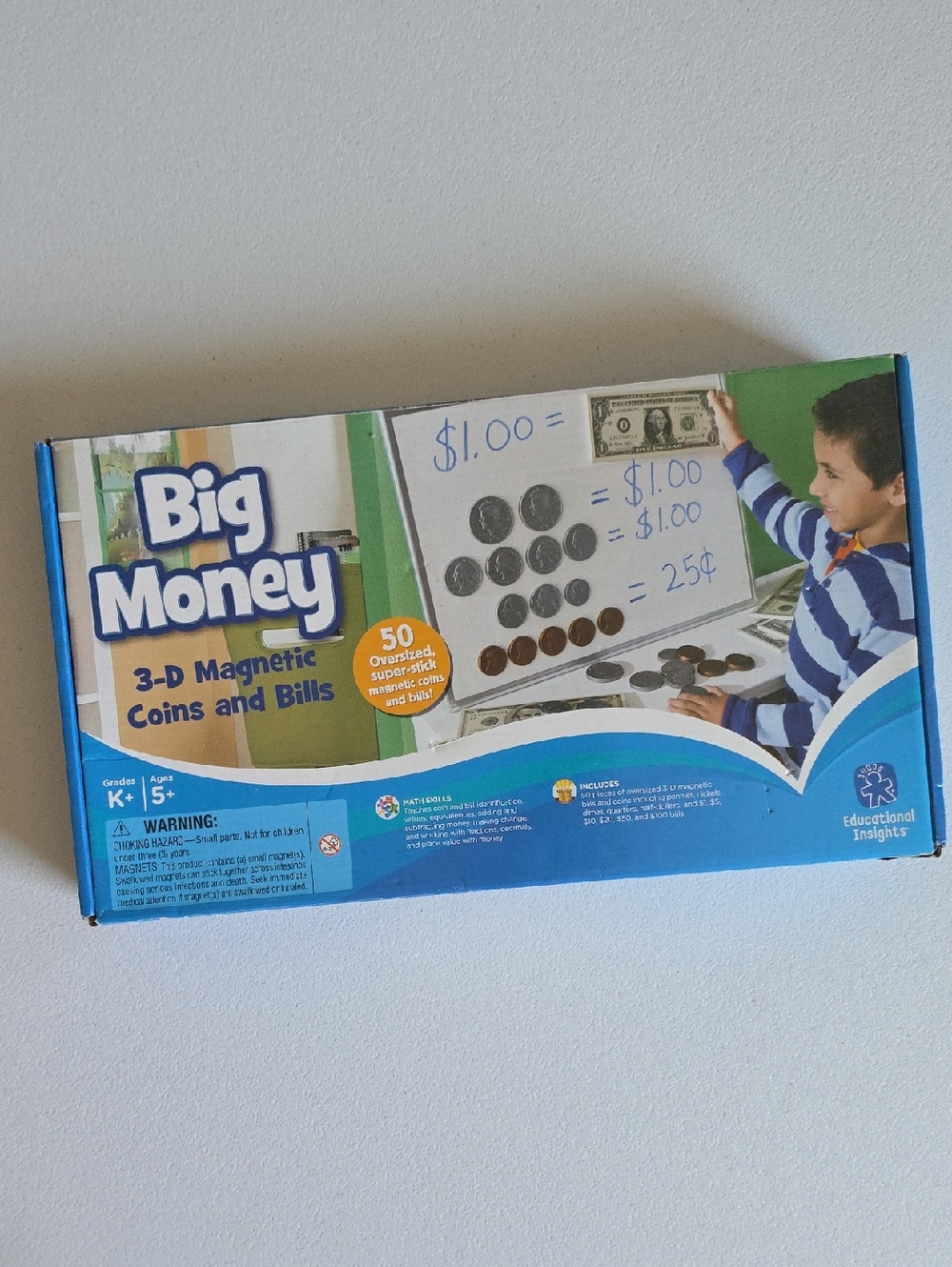 Big Money 3-D Magnetic Coins and Bills - Homeschool - Math